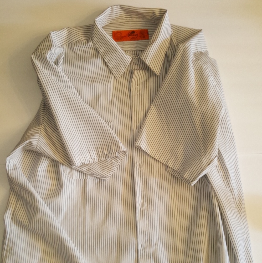 Mens 2XL XXL Short Sleeve Red Kap Work Shirt Very